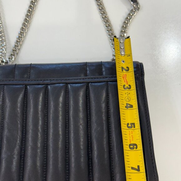 Michael Kors Whitney Black Quilted Chain Convertible Shoulder Bag Purse - Picture 10 of 10